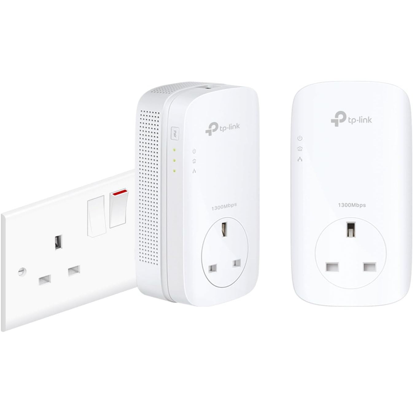 276289 - TP-LINK TL-PA8010PKIT 1-Port Gigabit Passthrough Powerline Adapter Starter Kit, Shpejtësi deri në 1300 Mbps
