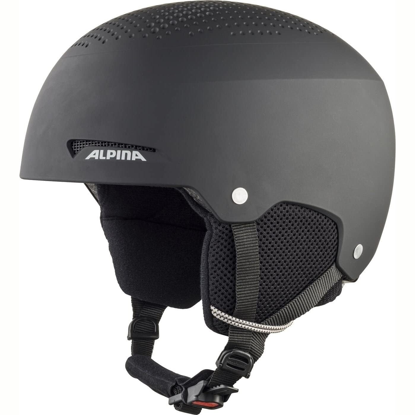 292558 - ALPINA ZUPO Helmetë Skijimi për Fëmijë, e sigurt, thithëse goditjesh, e ventiluar, rezistente ndaj goditjeve, e zezë mat, S (48-52 cm)