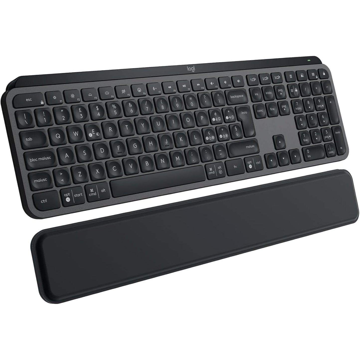 272900 - LOGITECH Tastierë pa tel MX Keys S, Profil i ulët, Bluetooth, USB-C, QWERTY Ndërkombëtare SHBA - E zezë