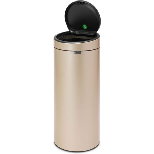 213048 - BRABANTIA Kovë plehrash Touch, 30 litra, me kovë plastike të brendshme - ngjyrë ari metalike