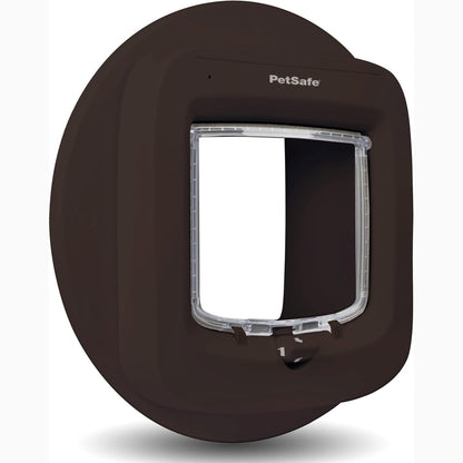 216470 - PETSAFE Kornizë për instalim manual të fletëve të maceve me mikroçip dhe kapak, Shumëfunksionale, Ngjyrë kafe