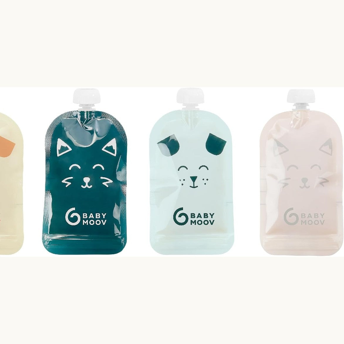 297258 - BABYMOOV 20 Qese të Ripërdorshme për Bebe dhe Fëmijë, Kapacitet 150ml, Plastikë e Ricikluar, Pa BPA, 100% të Papërshkueshme nga Rrjedhja