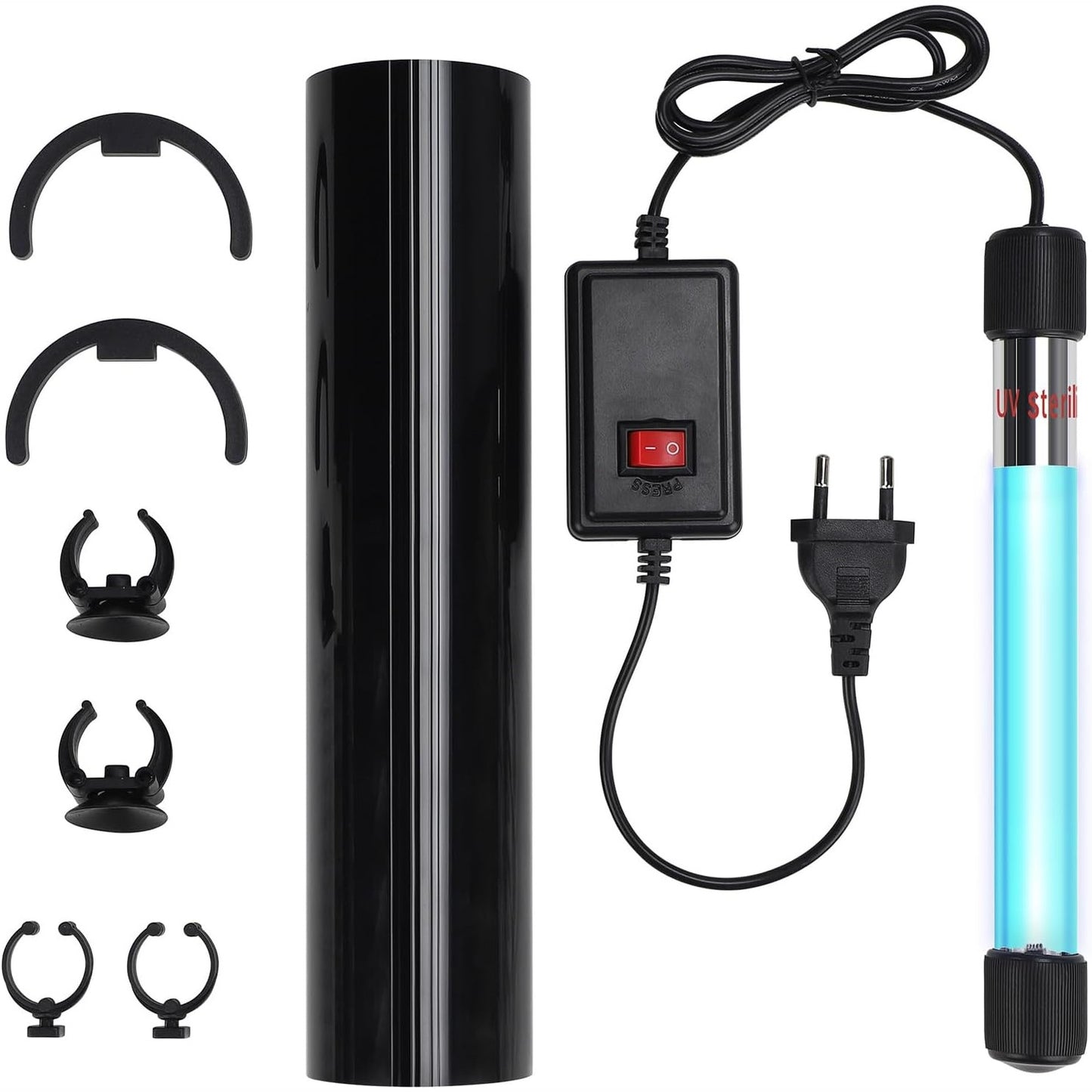 223685 - SWAWIS Akuariumi 13W UV Sterilizues, 220V, me Kupë Thithëse dhe Kapak Mbulues