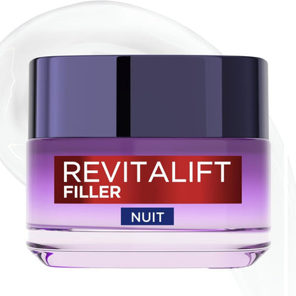 317847 - L'ORÉAL PARIS Krem nate kundër rrudhave dhe rimbushës i vëllimit, I përqendruar në acid hialuronik, 50 ml