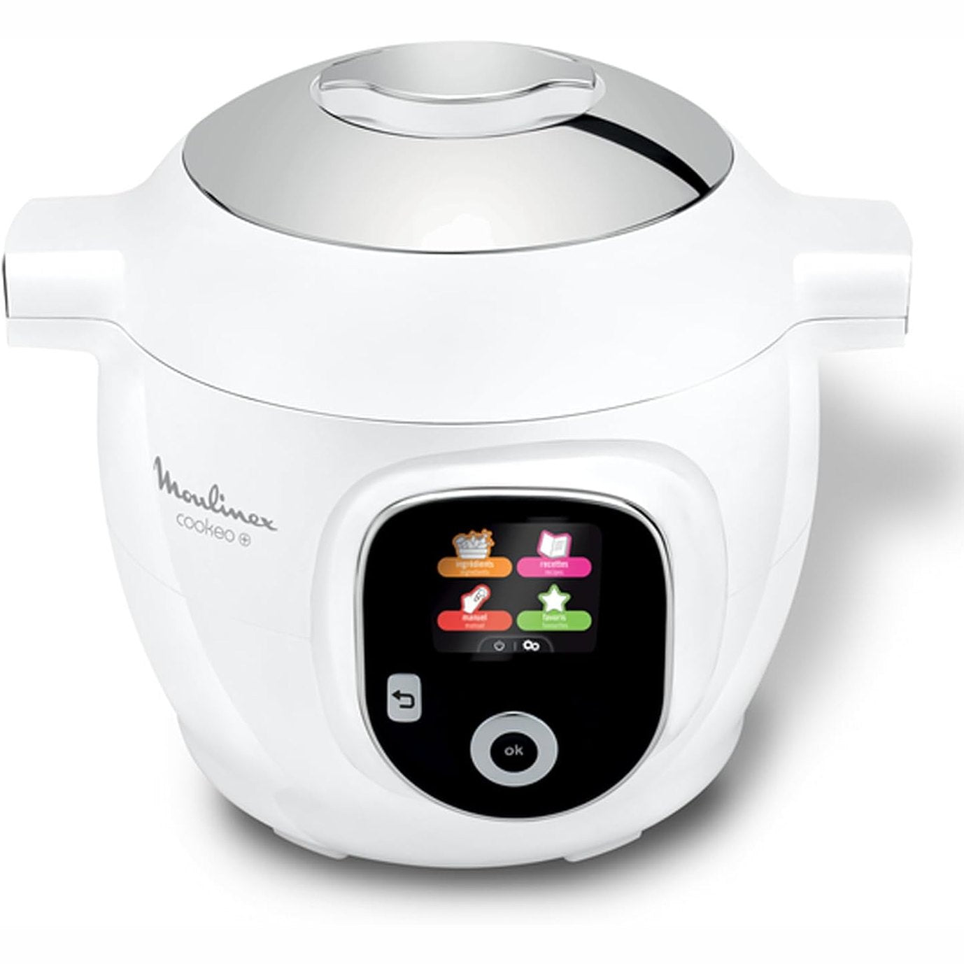320788 - MOULINEX Tenxhere shumëfunksionale Cookeo Smart 6L, 80 receta të integruara, gatim pa mbikëqyrje, ekran intuitiv, udhëzues gatimi, aplikacioni MyMoulinex, 1600W, e bardhë, riparueshmëri 15-vjeçare CE854110