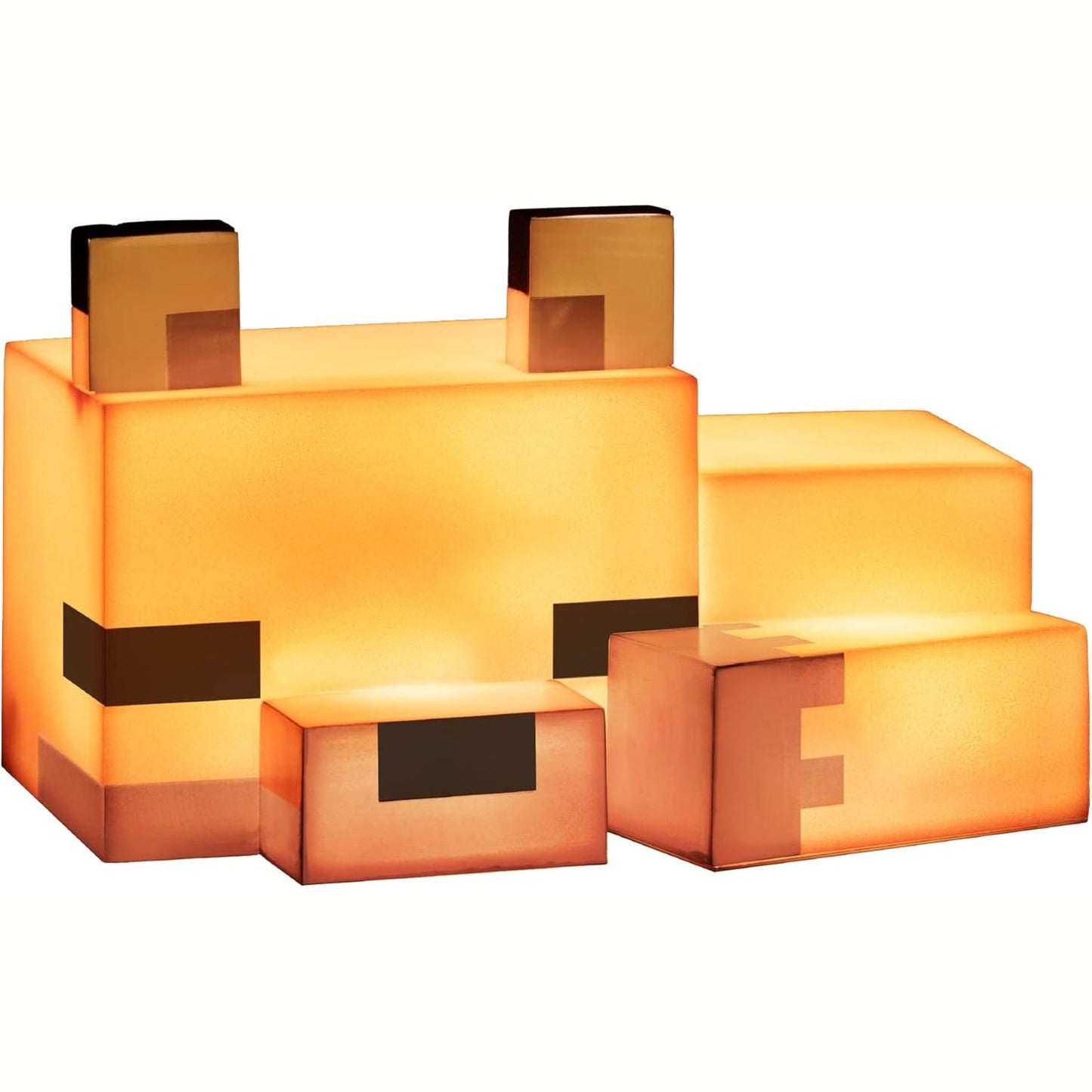 196839 - MINECRAFT Dritë Nate në Formën e Fox, Llambë Zyrtare, Dhurata për Djem dhe Vajza, Aksesorë dhe Dekor për Dhomën e Fëmijëve, ngjyra Portokalli