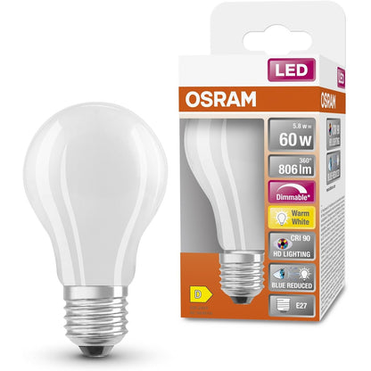 216630 - OSRAM Llambë LED me errësim Superstar, E27, 806 lumen, 2700K, zëvendësim për llambat 60W, pako me 1