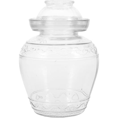 218945 - UPKOCH Kavanoz Turshi, Tenxhere Kineze për Fermentim, 2.5 Litra, Tenxhere Qelqi me Kapak