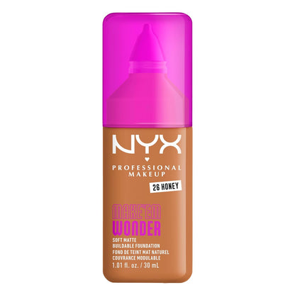 317850 - NYX PROFESSIONAL MAKEUP Fondatinë Make 'Em Wonder, Fondatinë e Butë Matte 24H, Mbulim i Lartë, 26 Mjaltë