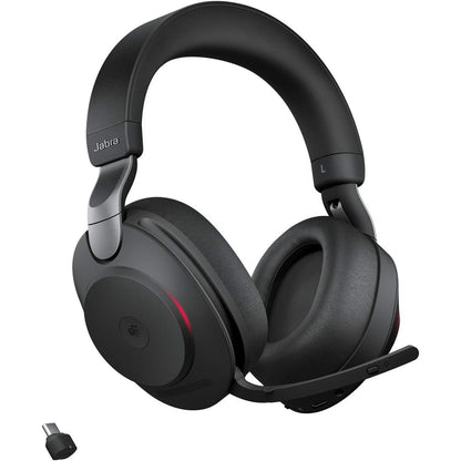 319286 - JABRA Kufje pa tel Evolve2 85 me mikrofon – Anulim zhurmash, kufje stereo të certifikuara nga Microsoft Teams, Adaptues Bluetooth USB-C – E zezë