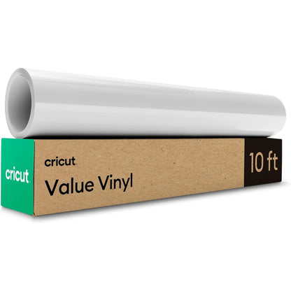 216281 - CRICUT Vinil ngjitës i përhershëm për ploter, 12 in x 10 ft, i bardhë, i pajtueshëm me makinat Cricut