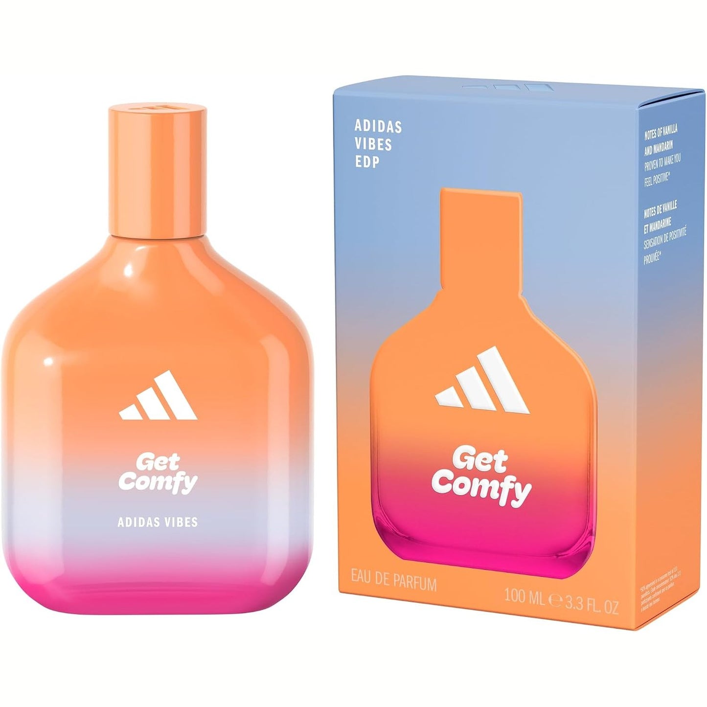 271651 - ADIDAS Vibes Get Comfy Eau de Parfum, 100 ml, Aromë Vanilje dhe Mandarinë, për të gjithë