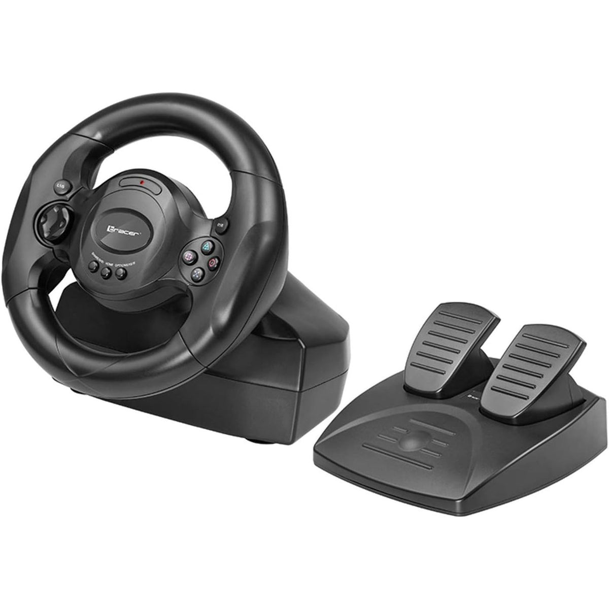 295146 - TRACER Timon Rayder 4-në-1 i pajtueshëm me PC/PS3/PS4/Xone, Set me 2 pedale (pedalë përshpejtuesi dhe freni), Timon garash me kënd rrotullimi 180 gradë