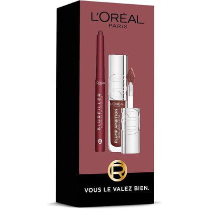 321286 - L'ORÉAL PARIS Lip Kit Crayon Blurfiller - 3.5g, për plumpim dhe mbrojtje të buzëve.