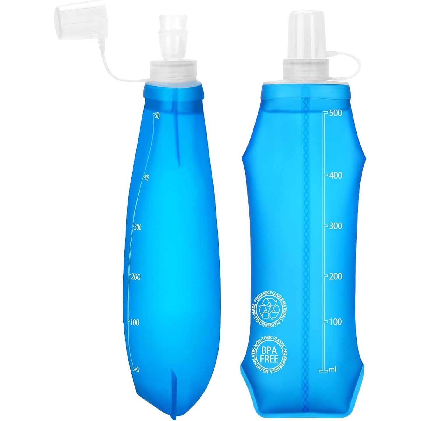 216133 - EUQVUNN Shishe uji e palosshme 500ML, TPU pa BPA, rezistente ndaj pluhurit dhe rrjedhjeve