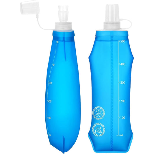 216133 - EUQVUNN Shishe uji e palosshme 500ML, TPU pa BPA, rezistente ndaj pluhurit dhe rrjedhjeve
