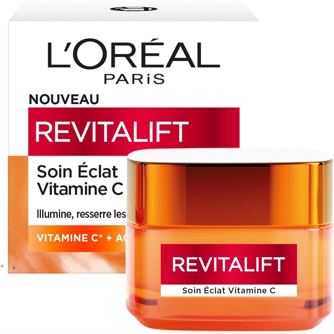 302273 - L'ORÉAL PARIS Krem Dite me Vitaminë C Shkëlqim, 50ml, ndriçon lëkurën, shtrëngon poret, zvogëlon vijat e holla, i pasuruar me Vitaminë C dhe Acid Salicilik