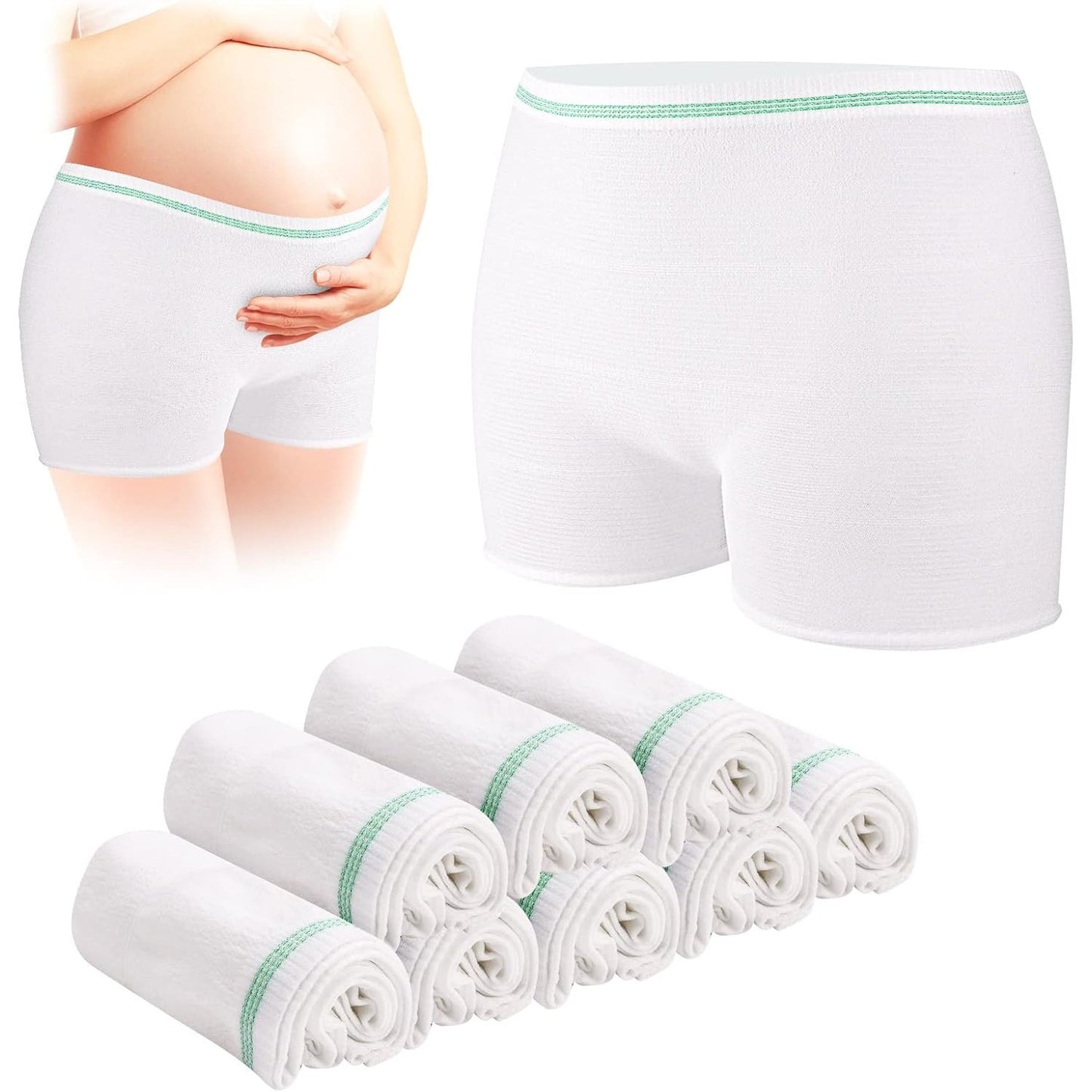 275598 - CARER - Të brendshme me 8 shtresa - elastike pa qepje për shtatzëni, për prerje cezariane, mosmbajtje urinare - Madhësia XL