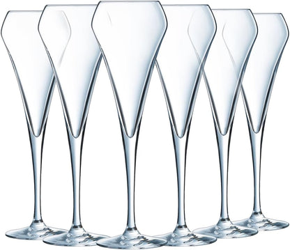 221351 - SHEF & SOMELIER - Koleksioni Open'Up - 6 gota për verë të gazuar x 20cl në kristal - Gota moderne dhe elegante