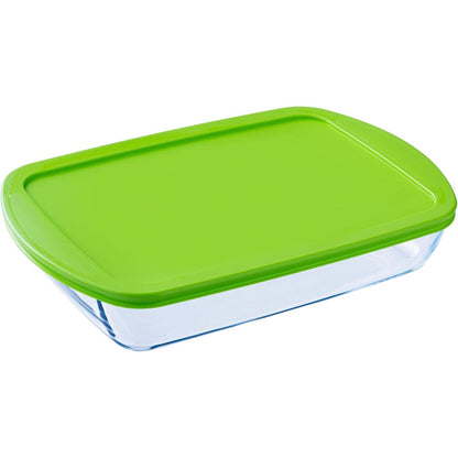 184071 - PYREX Furre Ena FTE RECT PX, Madhësia 40x27cm, Kapaciteti 4.5L, Materiali Qelq Borosilikat, Ngjyra Jeshile