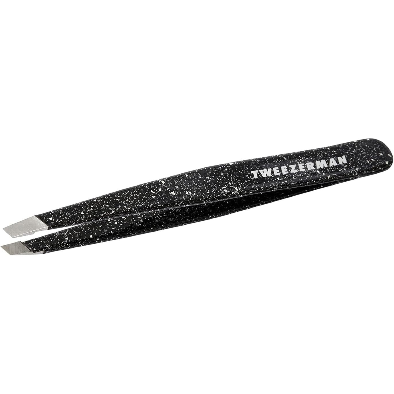 321551 - TWEEZERMAN Pincë e bluar me dorë, me majë të pjerrët, çelik inox, Oniks i pluhurosur