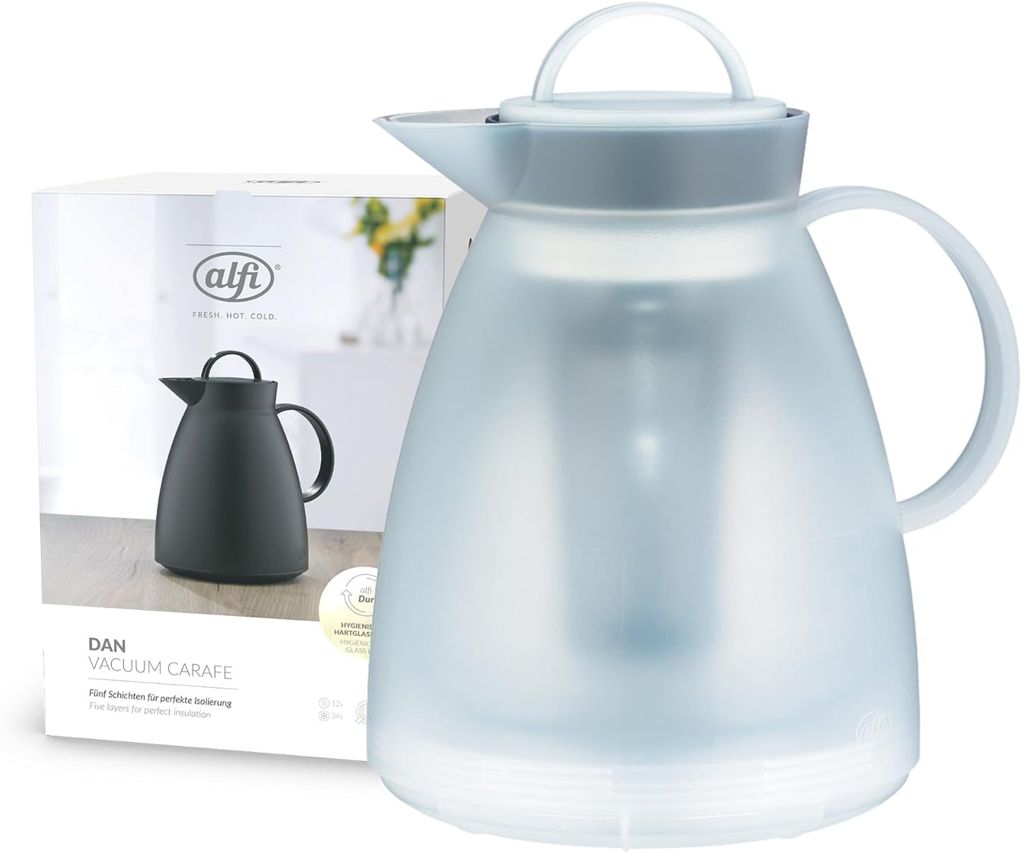 167652 - ALFI Enë e Izoluar për Çaj DAN, Plastikë, Kapacitet 1.0L, e Bardhë