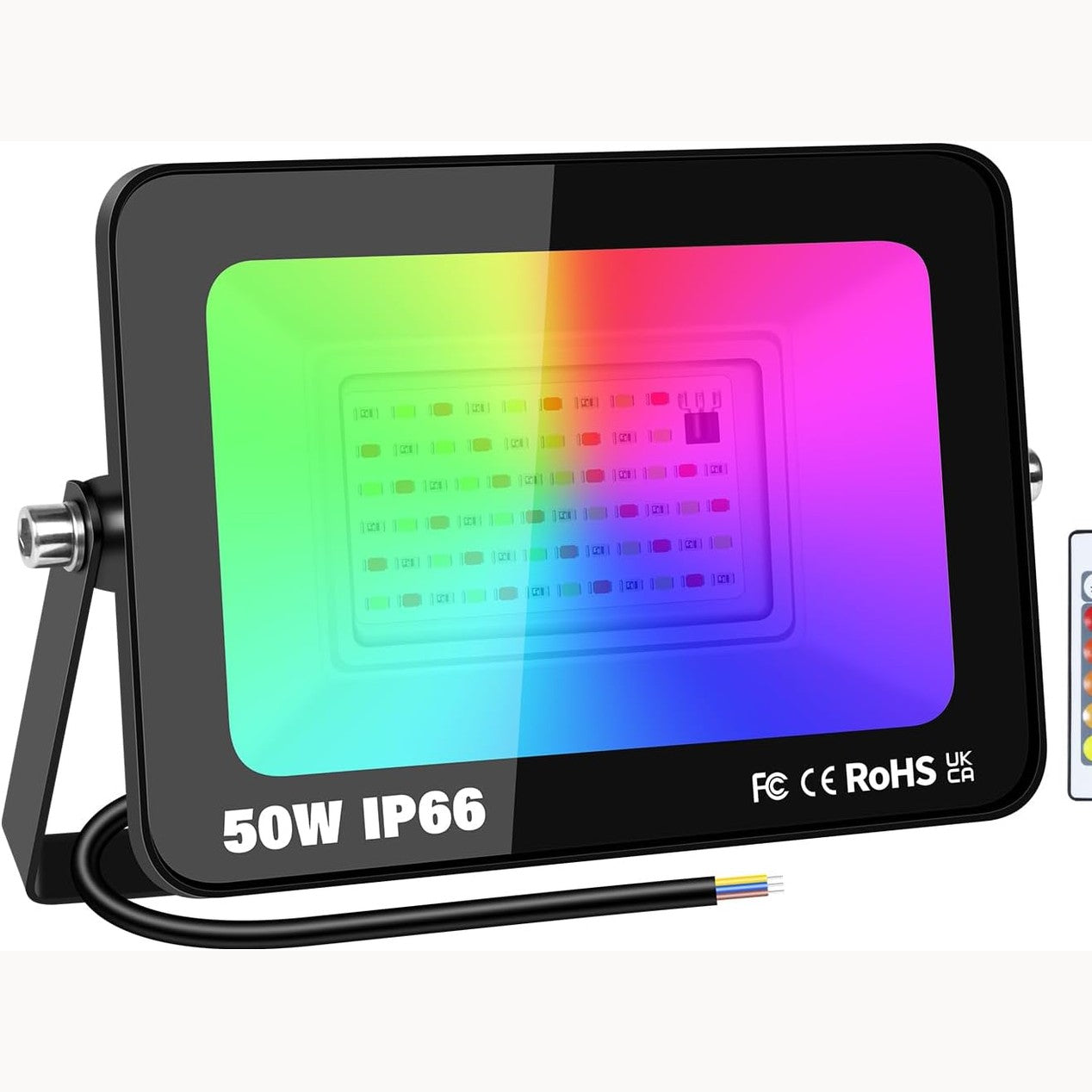 223846 - DRITË RIGIDON RGB 50W 5000LM LED RGB me telekomandë, 16 ngjyra, 4 mënyra, IP66, i papërshkueshëm nga uji
