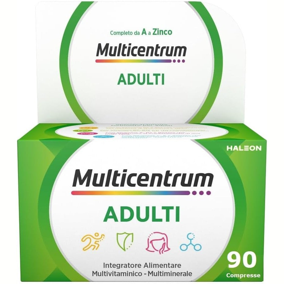 271542 - MULTICENTRUM Shtesë Ushqimore Multivitaminike e Plotë për të Rritur - 90 Tableta me Vitamina B, D dhe C, Lufton Lodhjen dhe Rrahjen