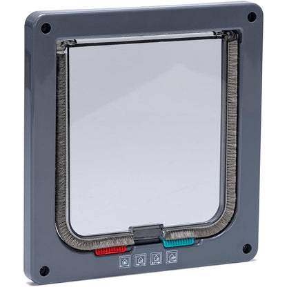 201060 - KARLIE Dera për Mace me Kapak, Zhurmë e Ulët, 4 Drejtime, Gjerësi 19.2 cm, Lartësi 20 cm, Ngjyra Antracit