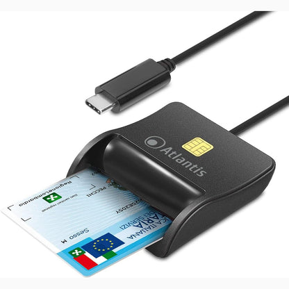 309045 - ATLANTIS Lexues i Kartave Inteligjente USB-C për Kartat e Sistemit Qendror të Shëndetit