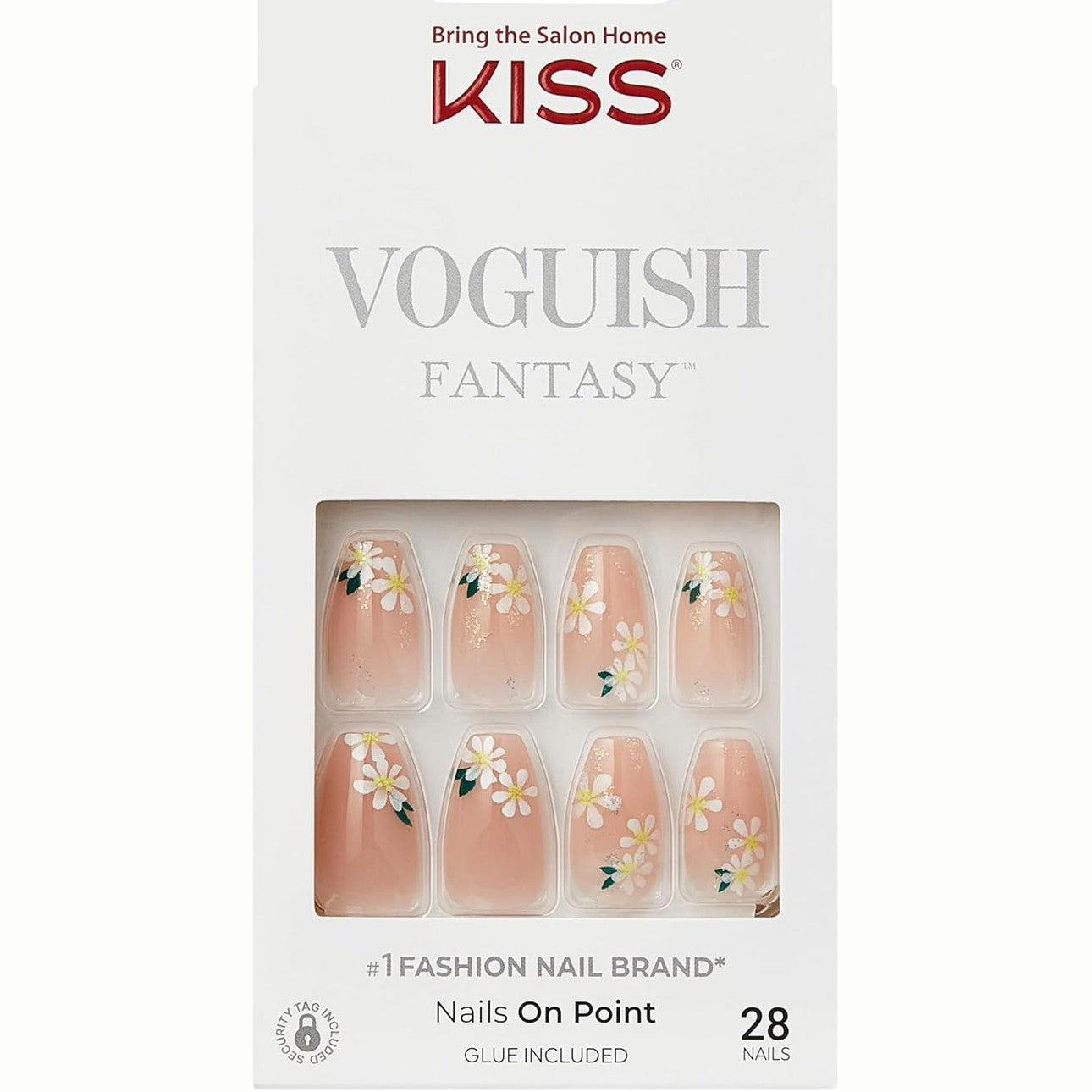 318650 - KISS Voguish Fantasy "4 Wheel Drive" Arkivol Bajame me Gjatësi të Mesme, 28 Thonj Artificialë Vetëngjitës, Ngjitës Thonjsh 2g, 1 Shkop Manikyr, 1 Limë e Vogël