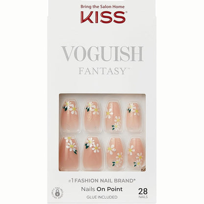 318650 - KISS Voguish Fantasy "4 Wheel Drive" Arkivol Bajame me Gjatësi të Mesme, 28 Thonj Artificialë Vetëngjitës, Ngjitës Thonjsh 2g, 1 Shkop Manikyr, 1 Limë e Vogël