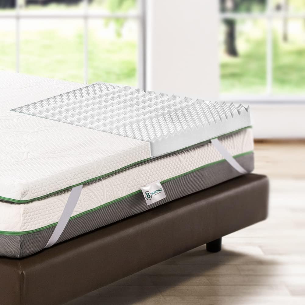 187047 - BEDSHIRE Dyshek korrektues Double Topper, 180x200cm, me shkumë memorie HD, lartësi 6 cm, me mbulesë të lëvizshme, futon ortopedik, i prodhuar 100% në Itali