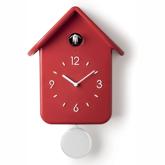 221079 - GUZZINI QQ, Kuckucksuhr mit Pendel - Rot, 24,8 x 12 x h39 cm - 16860208