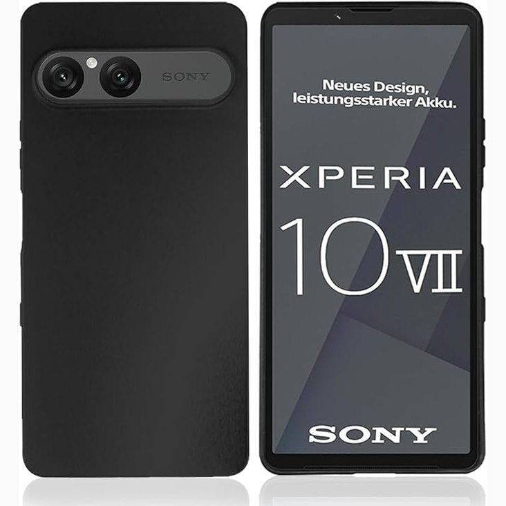 267332 - HOLILO Mbrojtëse për Sony Xperia 10 VII 5G, Silikoni, Kundër Gërvishtjeve, Mbrojtëse e Hollë, Mbrojtje e Përgjithshme, Mbrojtje nga Goditjet - E Zezë