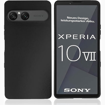267332 - HOLILO Mbrojtëse për Sony Xperia 10 VII 5G, Silikoni, Kundër Gërvishtjeve, Mbrojtëse e Hollë, Mbrojtje e Përgjithshme, Mbrojtje nga Goditjet - E Zezë
