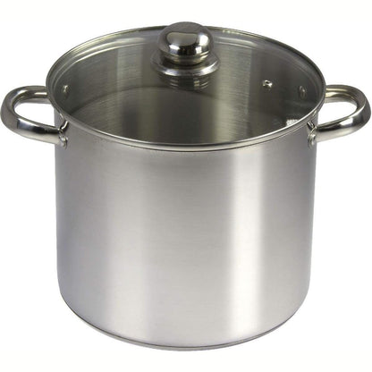 214746 - BAUMALU Tenxhere për gatim në çelik inox, kapak qelqi, Ø24cm, 9L