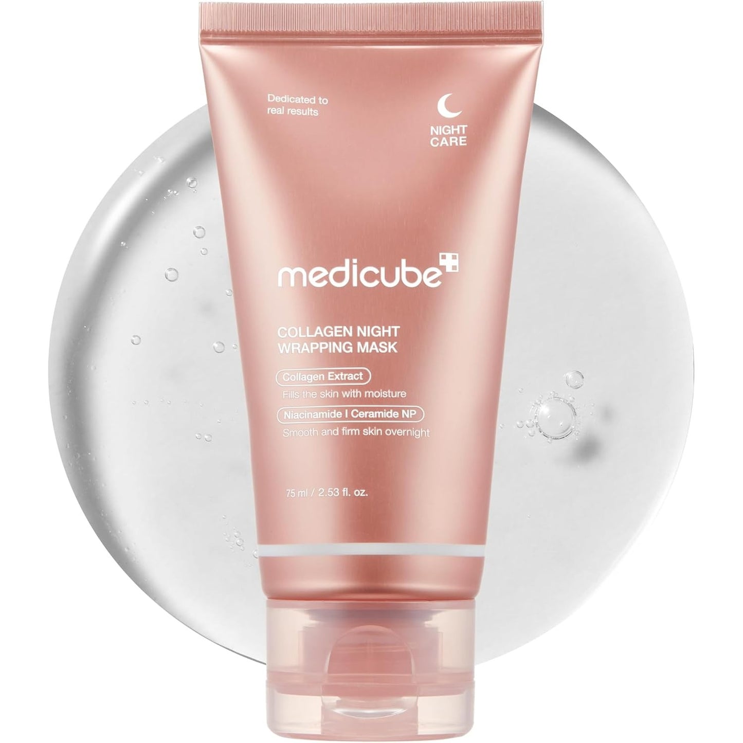 272319 - MEDICUBE COLLAGEN NIGHT WRAPPING MASK - MASKË NIGHT ME KOLAGJEN PËR FTYRËN, HIDRATIM DHE LËKURË RITËSE, 75 ML