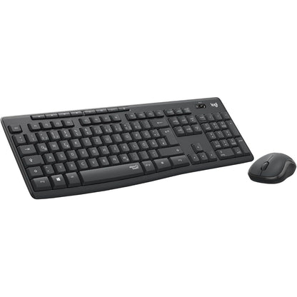 295173 - Logitech MK270 Set tastiere dhe mausi pa tel, lidhje pa tel 2.4 GHz, marrës Nano USB, jetëgjatësi e gjatë e baterisë, për PC/laptop me Windows dhe ChromeOS, paraqitje gjermane QWERTZ, e zezë