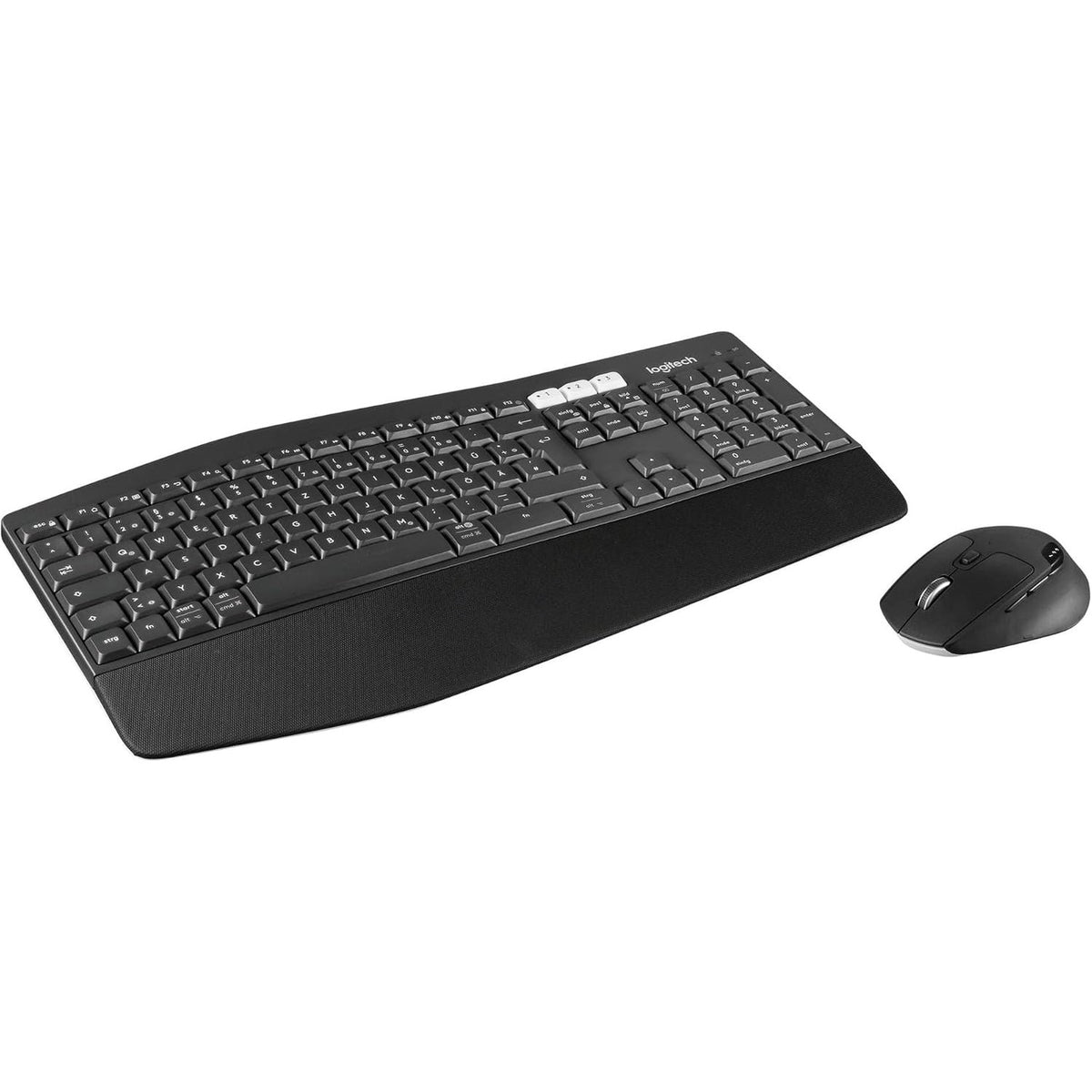 295071 - LOGITECH Set tastiere dhe mausi pa tel MK850 Performance, lidhje Bluetooth dhe 2.4 GHz, jetëgjatësi baterie 24-36 muaj, mbështetje pëllëmbësh, paraqitje gjermane QWERTZ