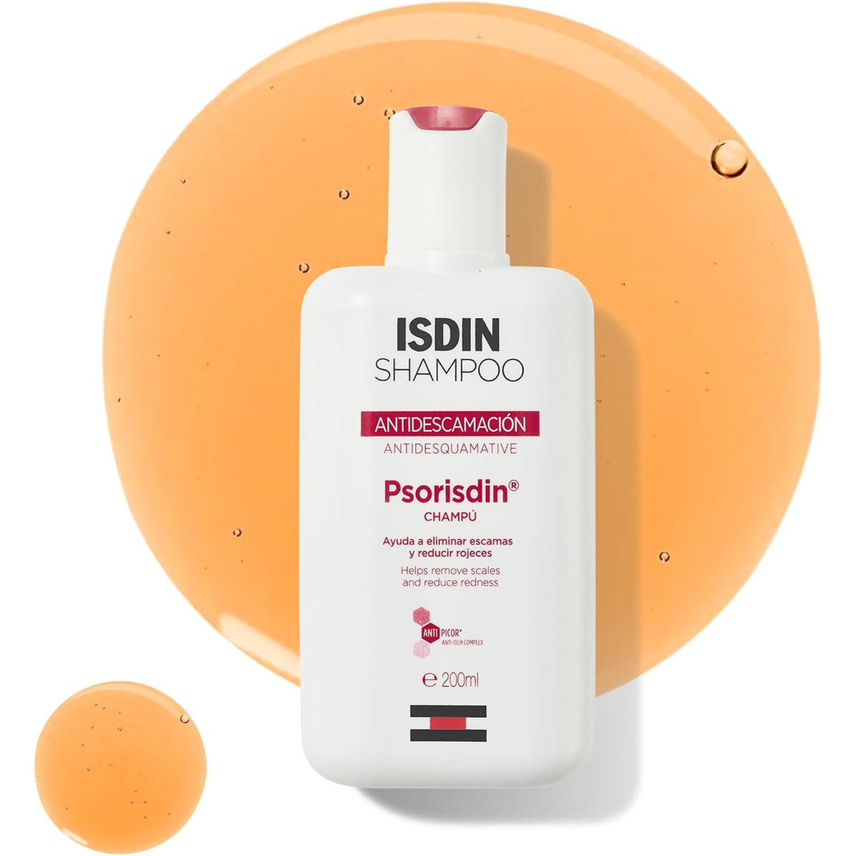 307873 - ISDIN Shampo Kontrolluese Psorisdin, 200 ml, Eliminon luspat dhe zvogëlon skuqjen e kokës