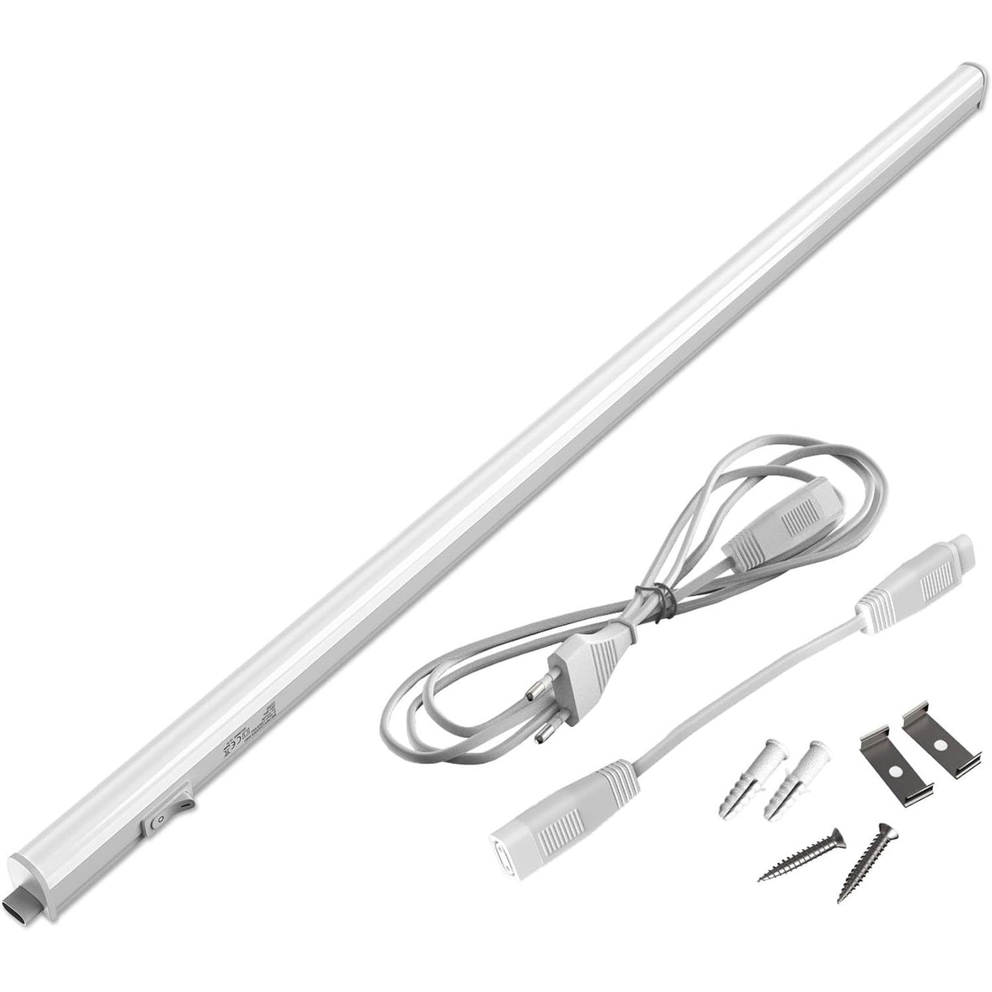 188001 - BRILONER - Llambë nën dollap për kuzhinë LED, Shiriti 87.3 cm, Fuqia 10W, Ndezja 1100Lm, Temperatura e Ngjyrës 4000K, E përshtatshme për Dollapë dhe Mobilje Kuzhine, Lidhje Modulare, Përmasat 87.3x2.2x3 cm