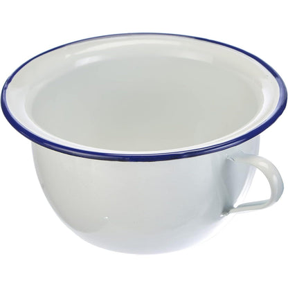 206443 - IBILI Tenxhere me Dhomë Blanca, Prej Çeliku të Emaluar, Ngjyrë Bardhë/Blu, 3.5L, 24x24x12cm