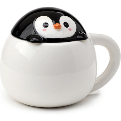 252671 - Puckator Filxhan Qeramik me Kapak të Formuar - Pinguin - Kafshë të Lezetshme