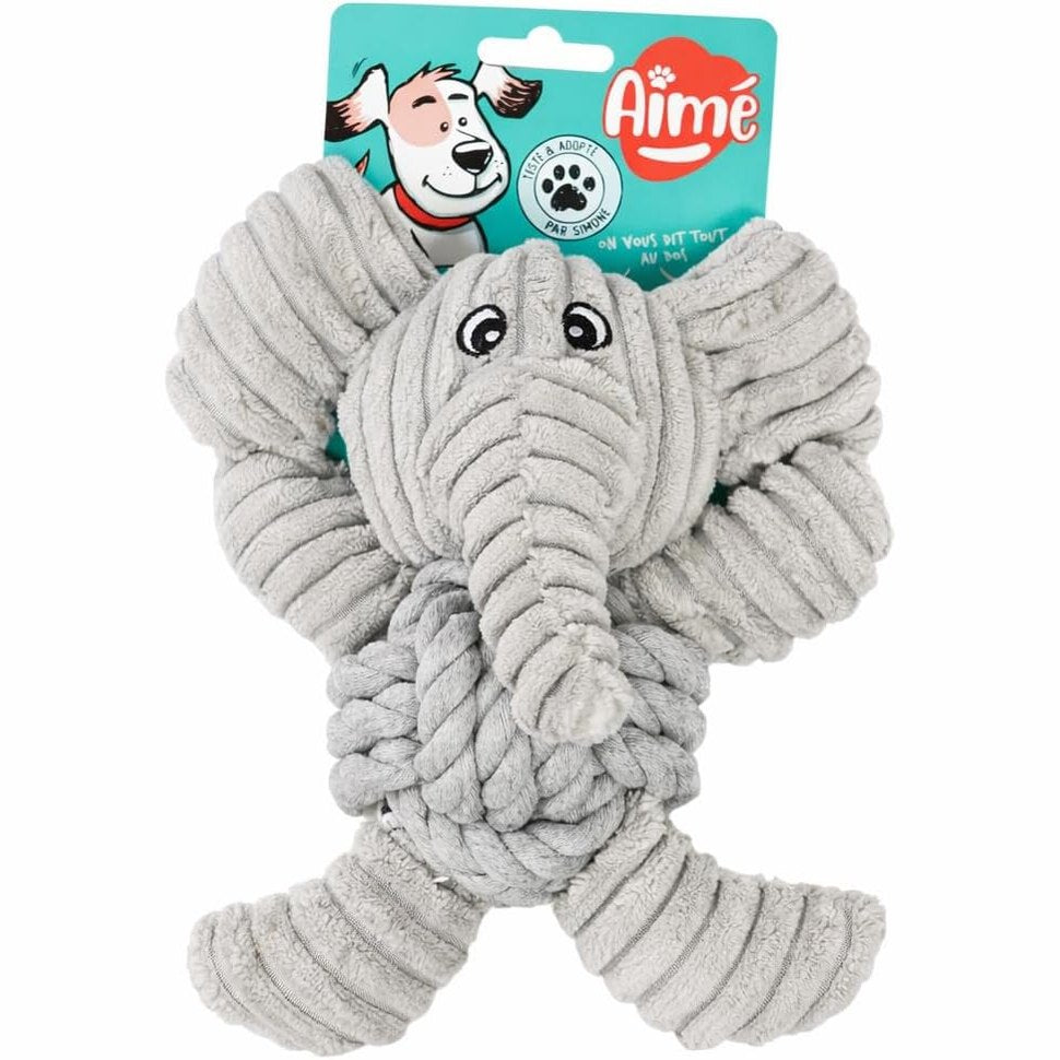 253953 - AIMÉ Lodër Pelushi Elefanti për Qen - 16 cm