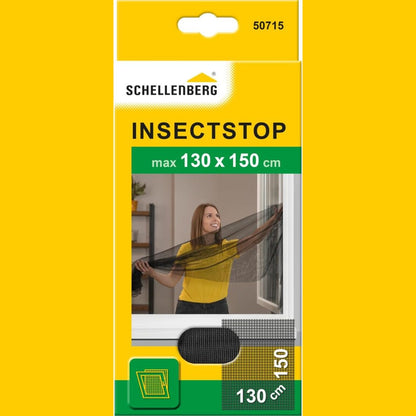 335313 - SCHELLENBERG Rrjetë kundër mizave 50715 për dritare, mbrojtje nga insektet dhe mushkonjat, 130 x 150 cm, antracit