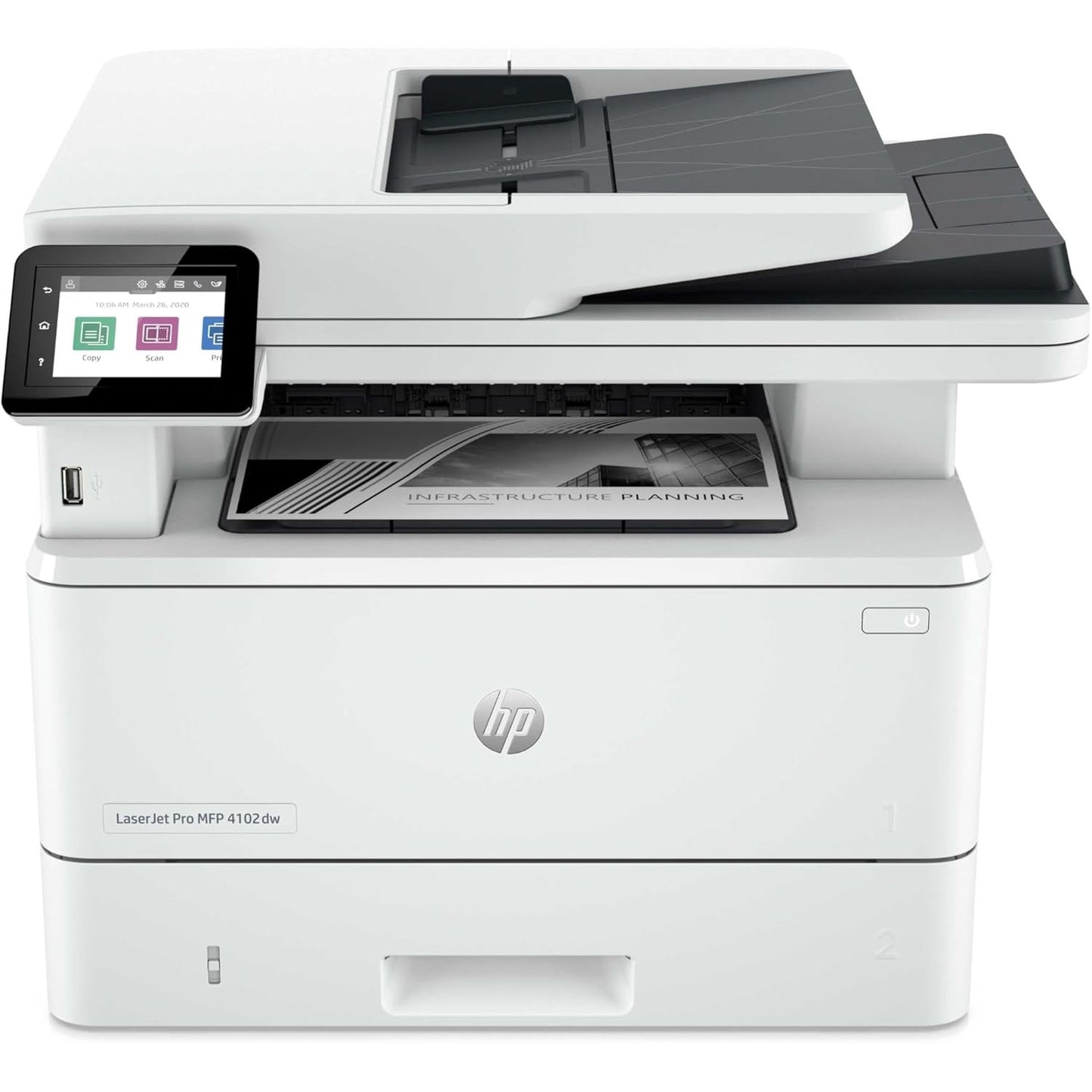 126015 - HP LASERJET PRO MFP 4102DW - Printer Lazer Shumëfunksional, Wi-Fi, Printim Automatik Dy Anësor, Shpejtësi e Lartë Printimi, Kapaciteti deri në 80,000 Fq. në Muaj, Siguria HP Wolf Pro