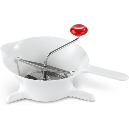 168279 - MOULINEX - Mulli Manual Ushqimi, Plastike dhe çelik Inox, Formati Kompakt, Dy Disqe Sitjeje, Për Pure, Supa dhe Kompoto, Dorezë Ergonomike, e Lehtë për t'u Pastruar, Modeli K10121