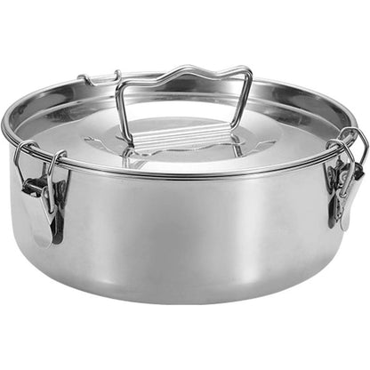 223706 - Forma të rrumbullakëta pjekjeje prej çeliku inox me kapak, Ngjyrë argjendi