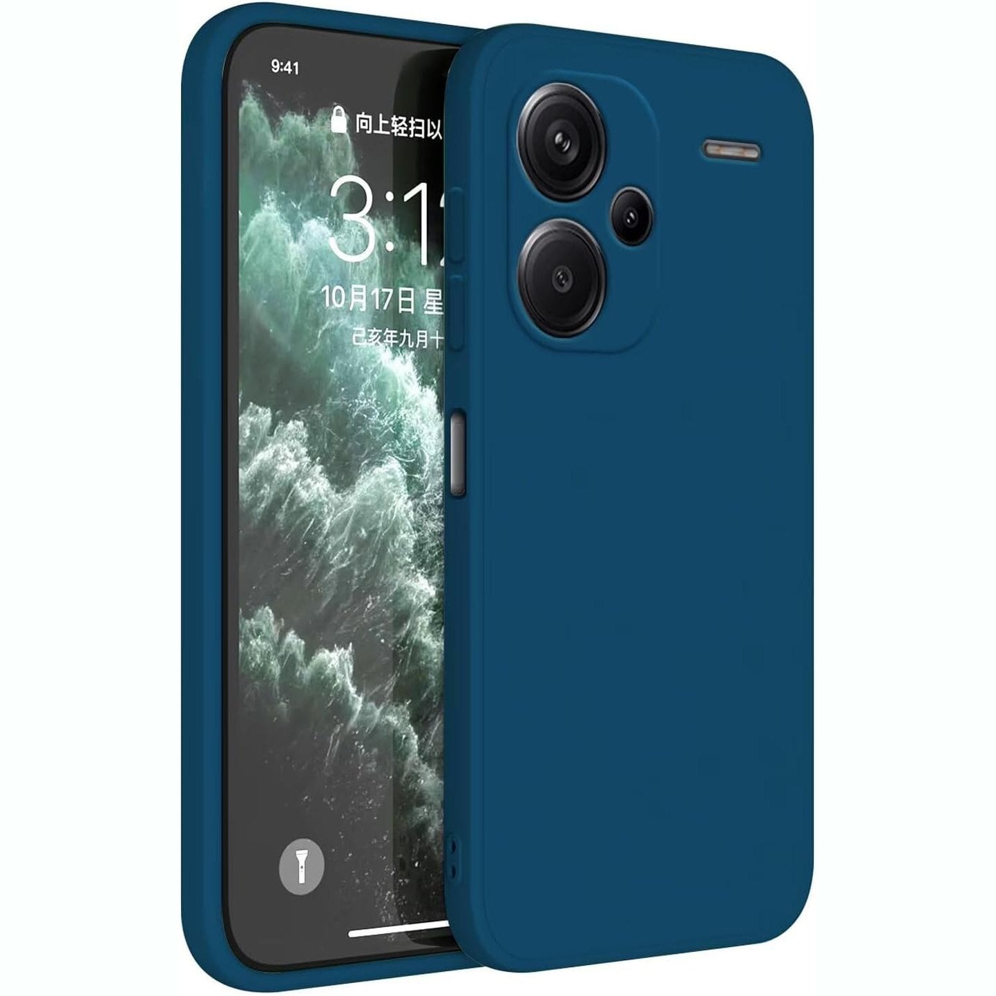 277316 - Mbrojtëse Topme për Redmi Note 13 Pro+ / Redmi Note 13 ProPlus (6.67 inç) Mbulesë Mbrojtëse prej Silikoni TPU - Blu Safiri